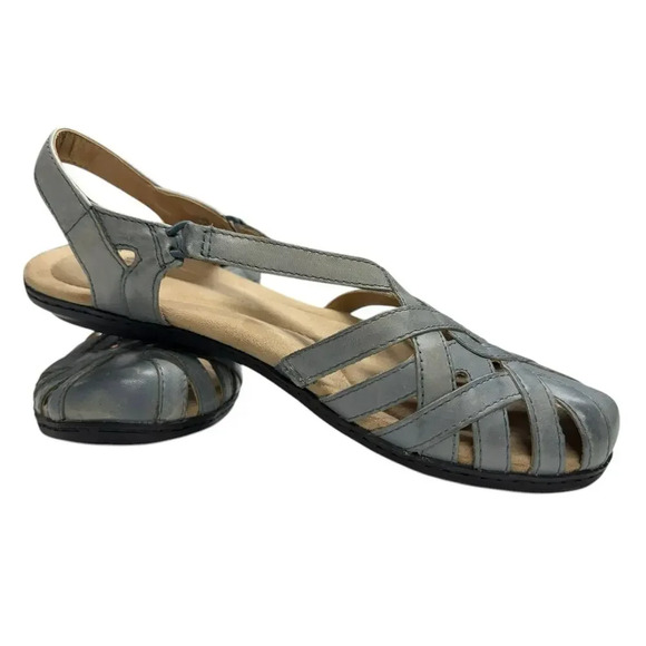 Earth Origins Belle Brielle Moroccan Blue Leather Sandals Size 9.5N - Picture 8 of 11